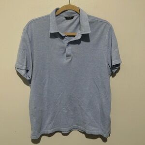 Men’s Mossimo Dutton 100% Cotton Pale Blue Short Sleeve  Polo Shirt Sz L
